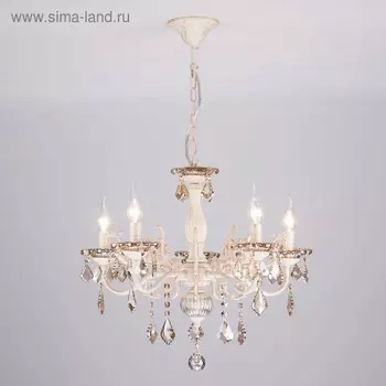 Люстра Elisha 5x60Вт E14 белый с золотом