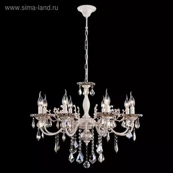 Люстра Elisha 8x60Вт E14 белый с золотом