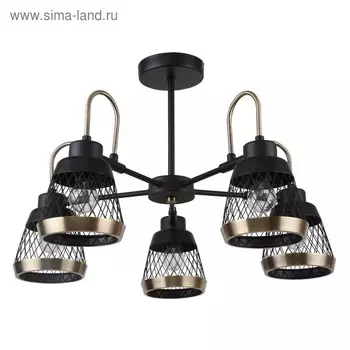 Люстра Entresol, 5x40Вт E14, цвет чёрный