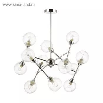 Люстра Everly, 12x40Вт E14, цвет хром