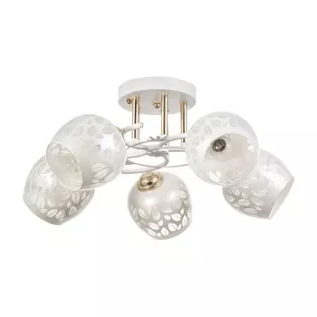 Люстра «Фания» 5хЕ27 40 Вт бело-золотой 585827 см BayerLux