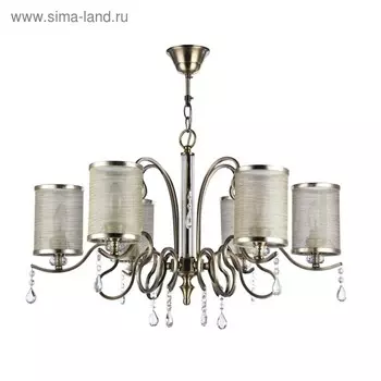 Люстра Faust 6x40Вт E14 античная бронза