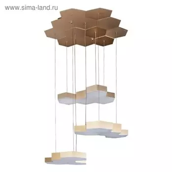 Люстра FAVO 60Вт LED 3000K сатин, золото 48x51x155см