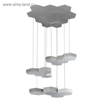 Люстра FAVO 60Вт LED 3000K серебро 48x51x155см