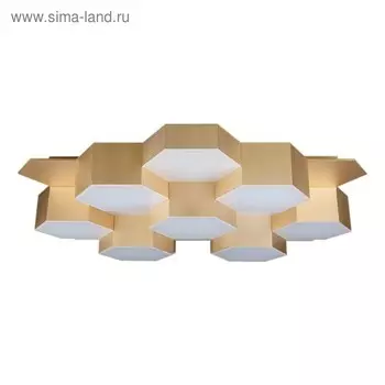 Люстра FAVO 80Вт LED 3000K сатин, золото 64x59x12см