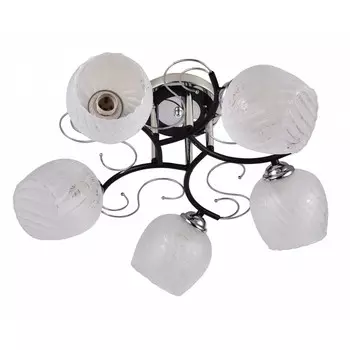 Люстра «Фифи», 60Вт, E27, цвет черный, серебро