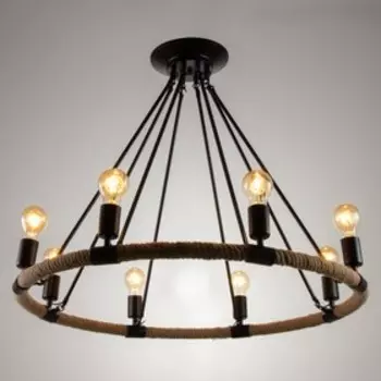 Люстра «Филамент» 8хЕ27 черный 808045 см BayerLux