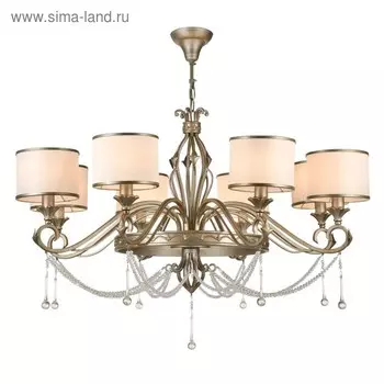 Люстра Fiore 8x40Вт E14 античное золото
