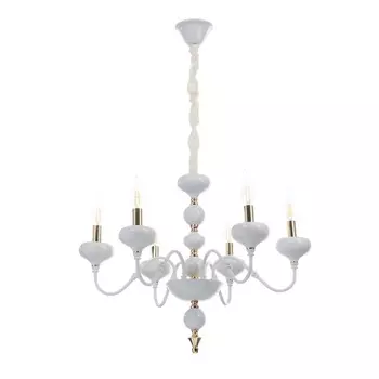 Люстра «Флоренция» 6хЕ14 40 Вт бело-золотой 606078 см