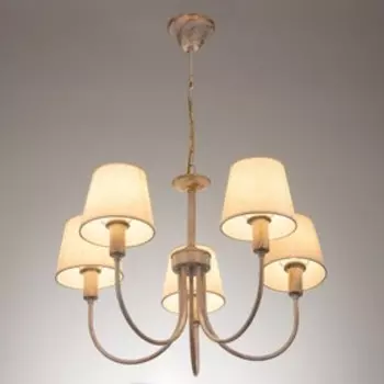 Люстра "Флориан" 5x40Вт E14 белый+золото 60x60x33 см.