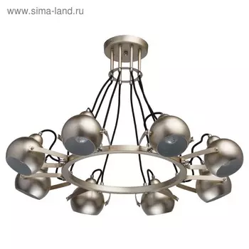 Люстра "Формула", 8x40Вт E14, цвет золото