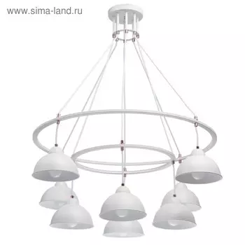 Люстра "Формула", 8x40Вт E27, цвет белый, золото