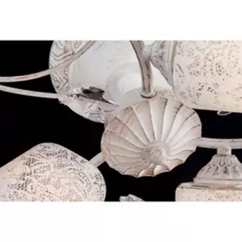 Люстра Francisco 6x60Вт Е14 белый, золотая патина 66x66x24см