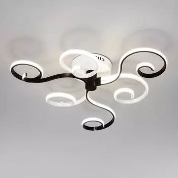 Люстра Friori, 140Вт LED, 10500лм, 3300-6500К, цвет белый, чёрный, с ПДУ