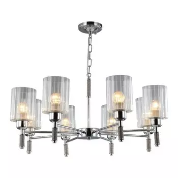 Люстра G11033/8CR CL, E27 8x60Вт, цвет хром, прозрачный
