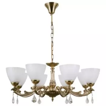 Люстра G11045/8AB WT, E27 8x40Вт, цвет бронза