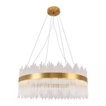 Люстра G21048/600GD CL, LED 1x60Вт 4500K, 14400лм, цвет золото, прозрачный