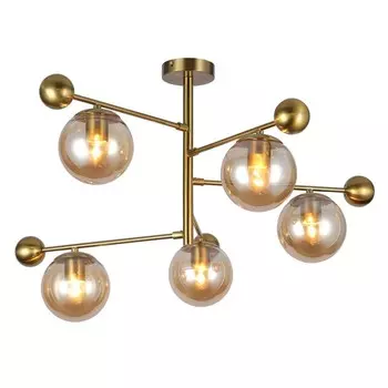 Люстра G31004/5COP AMB, E27 5x60Вт, цвет медь