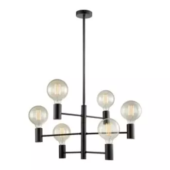 Люстра ЭкономСвет G31088/6BK, E27, 6x40Вт, цвет чёрный