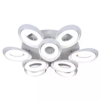 Люстра G61211/9WT, 120Вт LED, цвет белый, с ПДУ