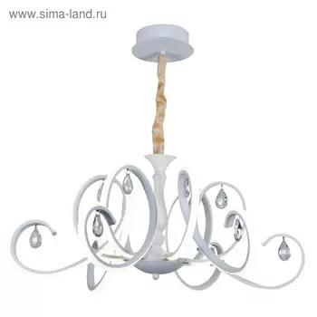 Люстра G61236/6WT, 102Вт LED, цвет белый, с ПДУ