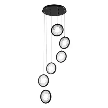 Люстра G61253/6P BK, LED 6x16Вт 3000K, 5760лм, цвет черный