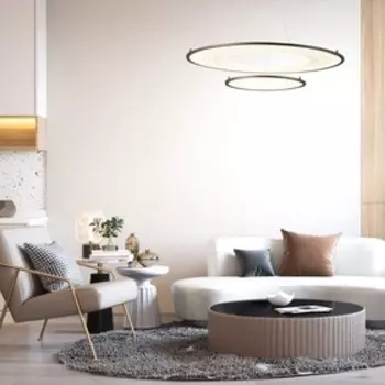 Люстра G61315/2CF CL, LED 2x23Вт 3000K, 2000лм, цвет кофейный