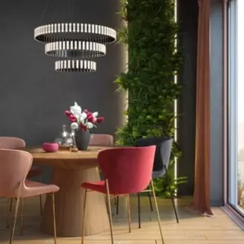 Люстра G61348/126BK+WT, LED 1x126Вт 3000K, лм, цвет чёрный