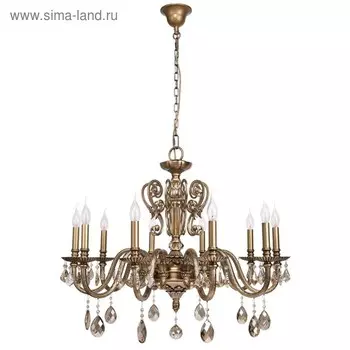 Люстра "Габриэль" 10x60Вт E14 бронза