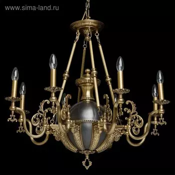 Люстра "Габриэль" 8x60Вт E14 латунь