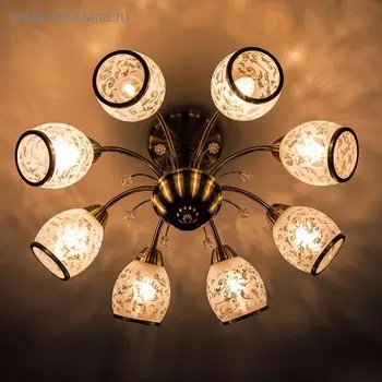 Люстра Gabriella 8x60Вт E27 бронза