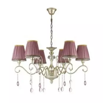 Люстра GAELLORI, 6x40Вт E14, цвет золото, серебряная патина