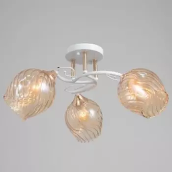 Люстра "Галина" 3х60Вт Е27 белый/золото 44х44х24см