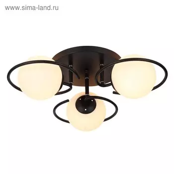 Люстра GALIO, 3x60Вт E27, цвет чёрный