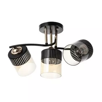 Люстра BayerLux «Галион», 3хЕ27, 40 Вт, черный/золотой, 5526 см