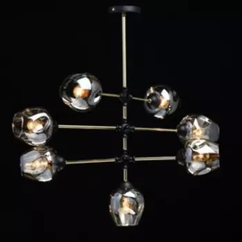 Люстра "Гамбург", 7x40Вт E14, цвет чёрный, золото