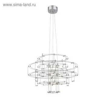 Люстра подвесная St Luce. SL798.103.64. Genetica. 64х0,2 Вт, LED, 3200K, 1088 Lm, 67х67х47 см, цвет хром