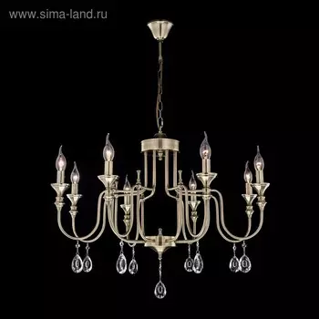 Люстра «Гера», 8x60Вт Е14, бронза 40x37x170 см