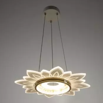 Люстра "Гербера" 33Вт LED 6000К золото 42х42х15-150см