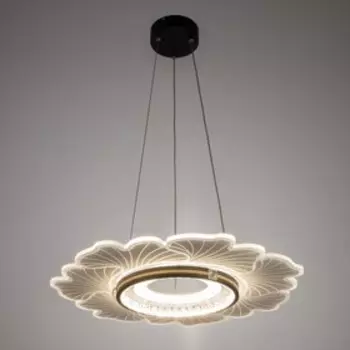 Люстра "Гибискус" 42Вт LED 6000К черный 52х52х15х150см BayerLux