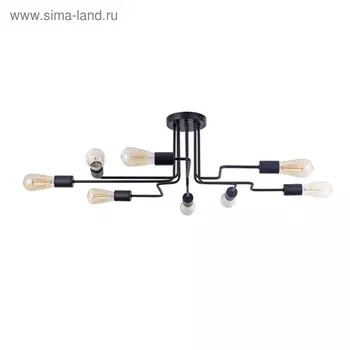 Светильник потолочный Maytoni T532CL-08B, 8хE27, 60Вт, 59х87х25,2 см, цвет чёрный