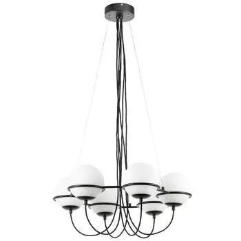 Люстра Globo, 6x40Вт E14, цвет чёрный