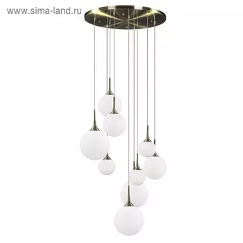 Люстра GLOBO 9х40Вт E14 бронза, белый 70x182см