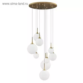 Люстра GLOBO 9х40Вт E14 золото, белый 70x182см