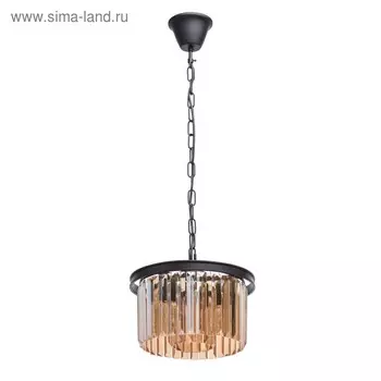 Люстра «Гослар», 3x60Вт E14, цвет чёрный, золото