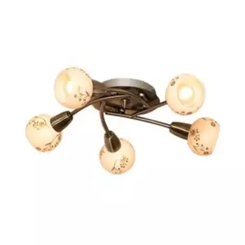 Люстра "Готика" 5x60Вт E14 бронза 40x40x12см