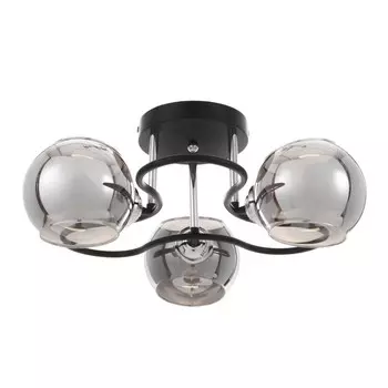 Люстра "Грация" 3х60Вт Е27 хром/черный 46х46х20см