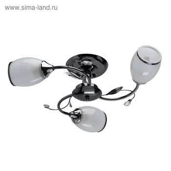 Люстра «Грация», 3x60Вт E27, цвет никель