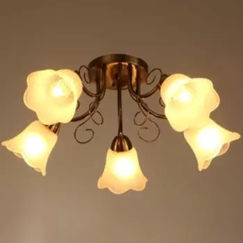 Люстра Грация 5х40Вт Е27 бронза 57х57х23см
