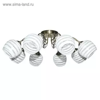 Люстра "Грация", 8x40Вт E27, цвет латунь